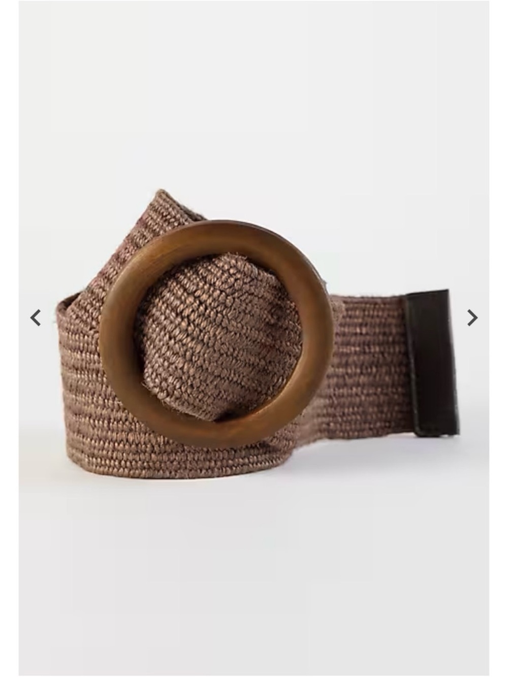 J. Jill wide stretch Jute Belt with Round Buckle